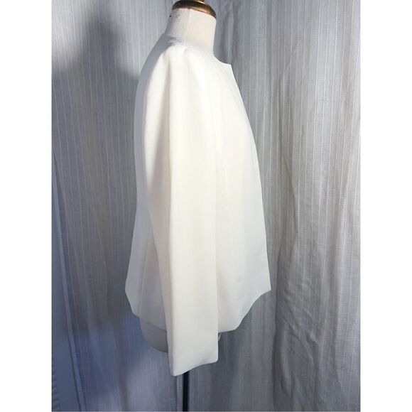 Le Suit Separates Cream Thick Shoulder Blazer- Size 10 - Picture 6 of 6